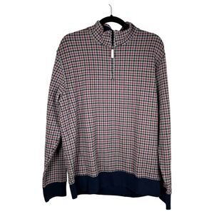 Lands' End Bedford Rib Quarter Zip Herringbone Pullover Sweater Medium 38-40 NEW